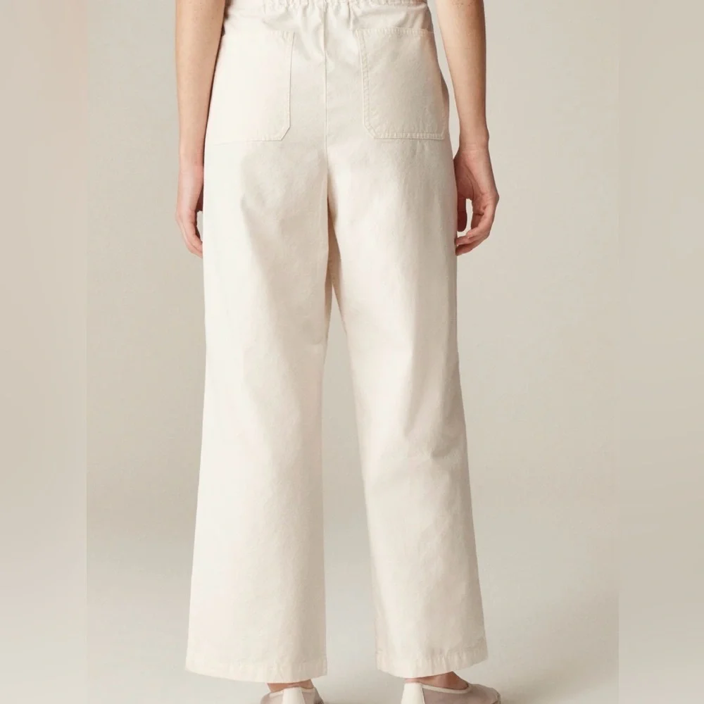 J. Crew Slim Wide Leg Cotton and Modal Wide Leg Pants NWT